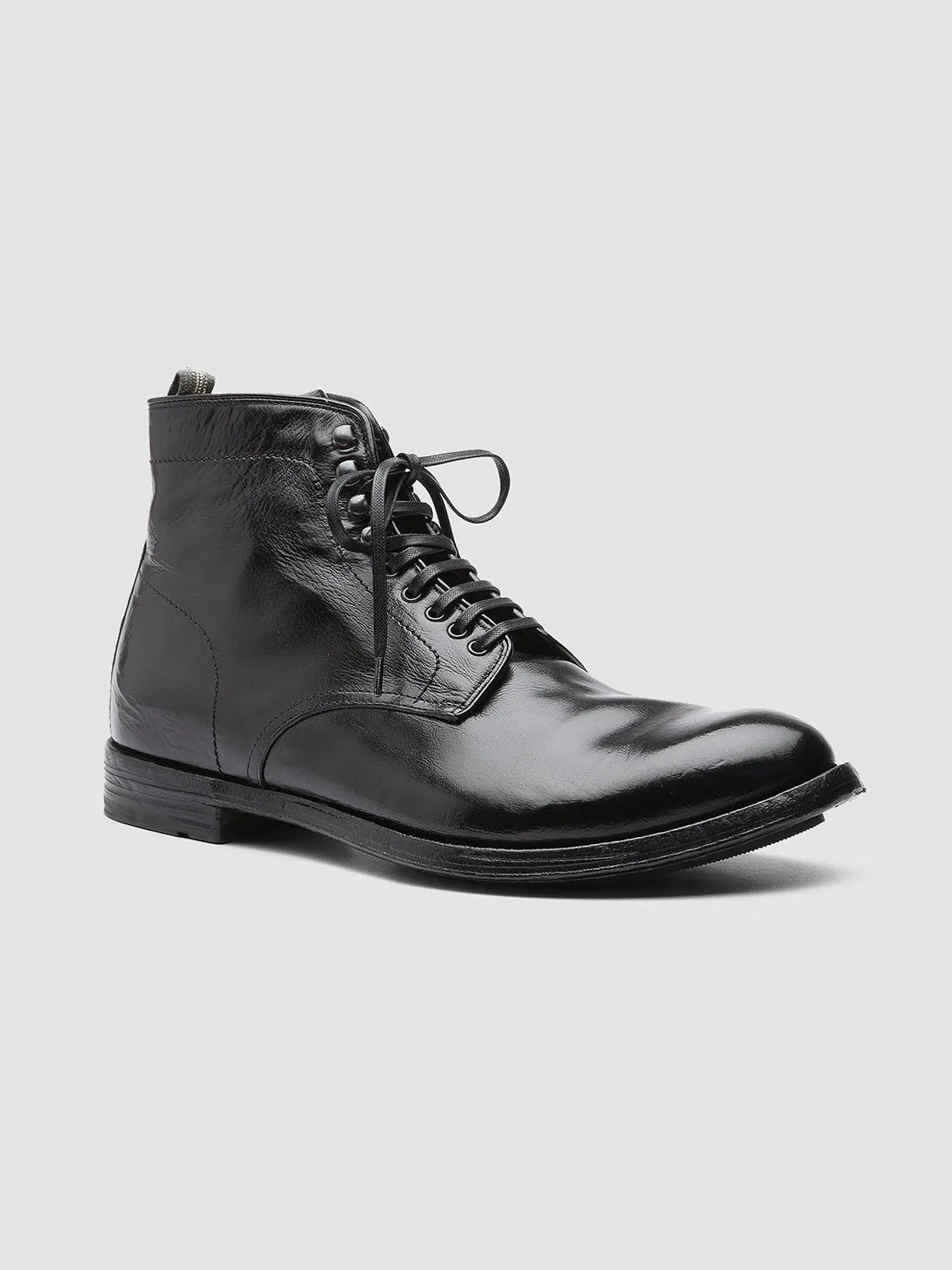 ANATOMIA 013 - Black Leather Ankle Boots
