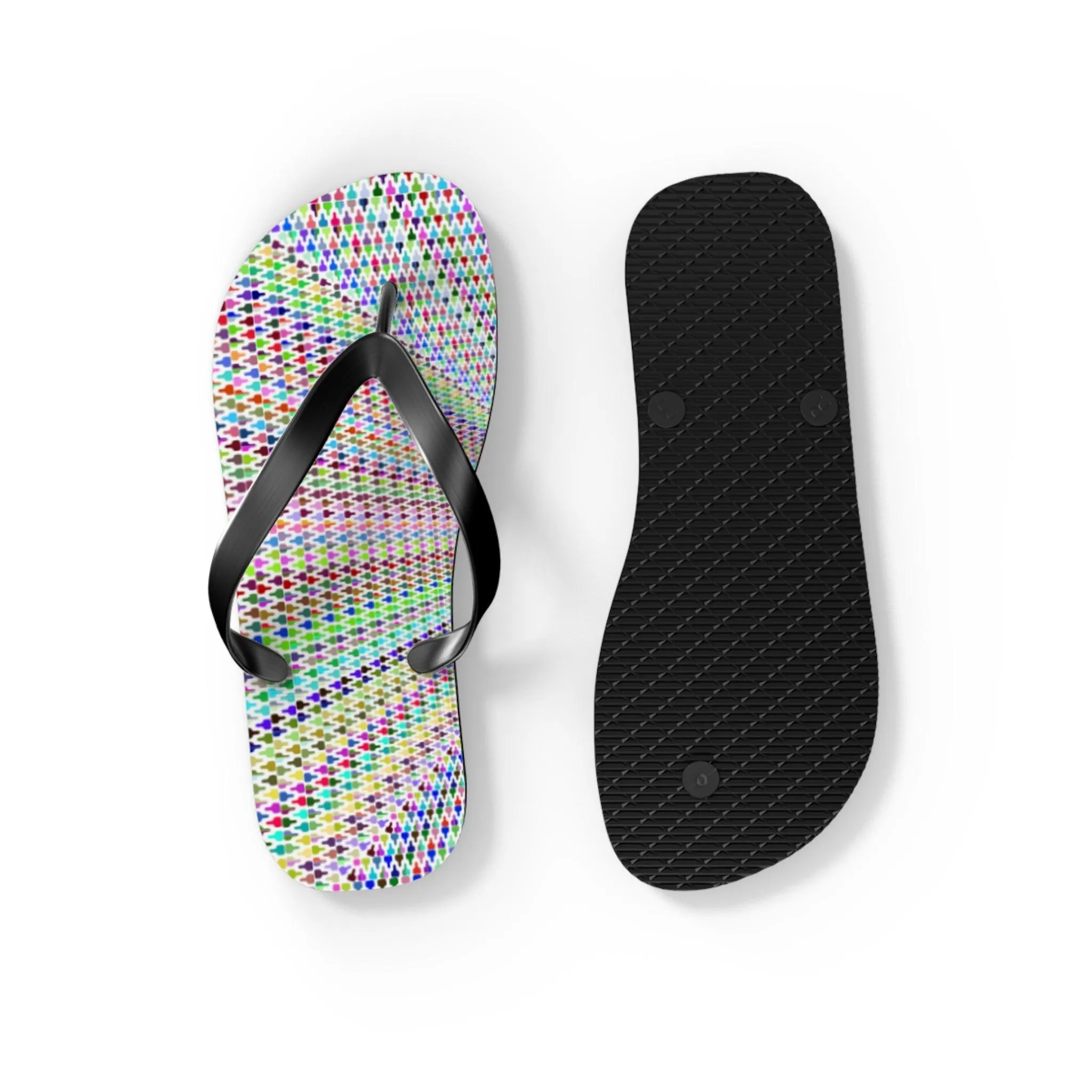 Colorfull Pattern Flip Flops