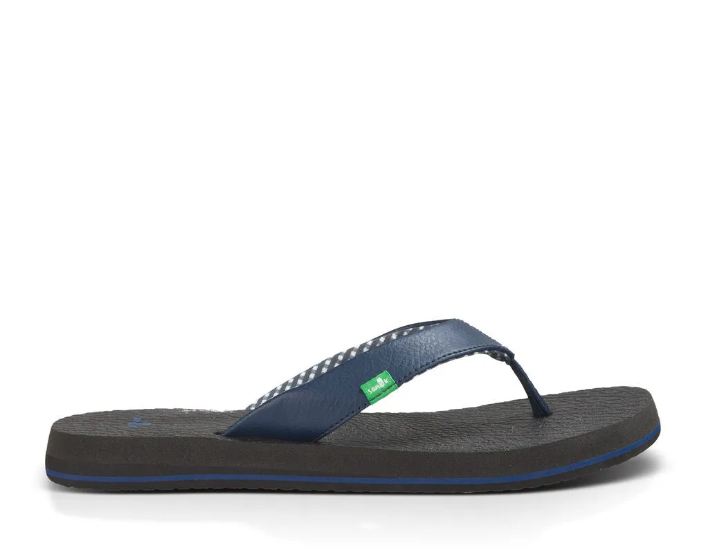 Sanuk Yoga Mat Blue Slip On Lightweight Cushioned Flip Flop Sandals